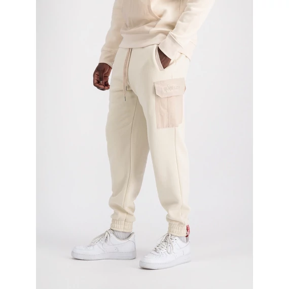 Sweat Nylon Cargo Jogger - jet stream white