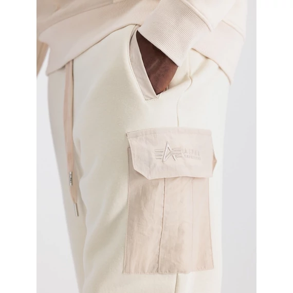 Sweat Nylon Cargo Jogger - jet stream white