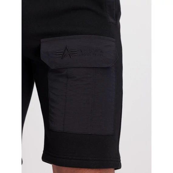 Sweat Nylon Cargo Shorts - black