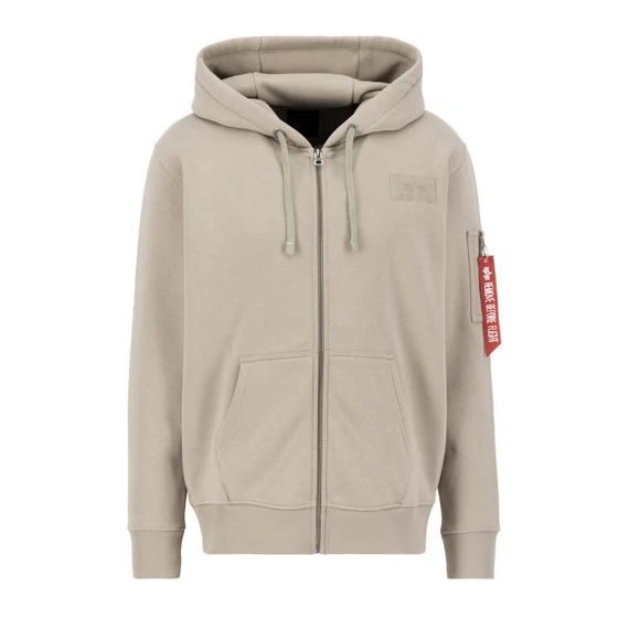 Back Print Zip Hoody - vintage sand