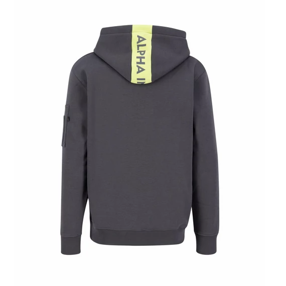 Red Stripe Hoody - vintage grey
