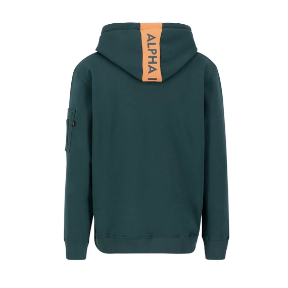 Red Stripe Hoody - force green
