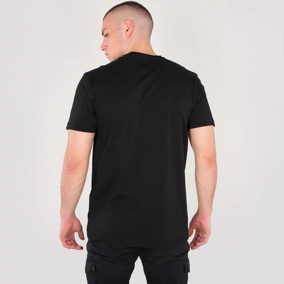 Basic T Foil Print - black/gold