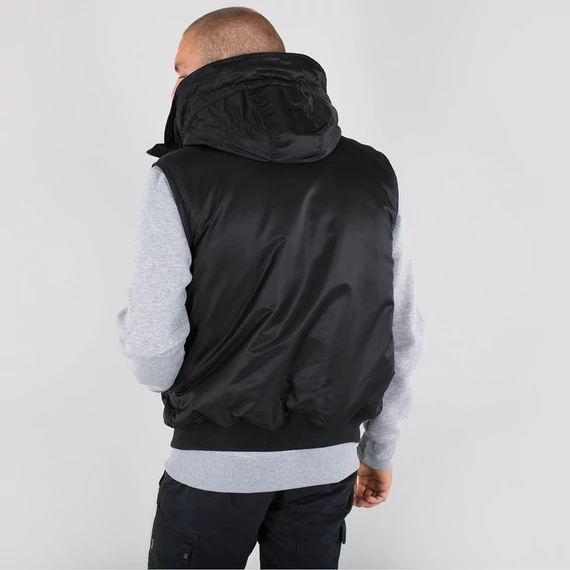 Hooded MA-1 Vest - black