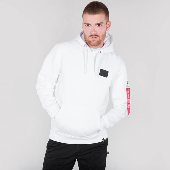 Back Print Hoody - white
