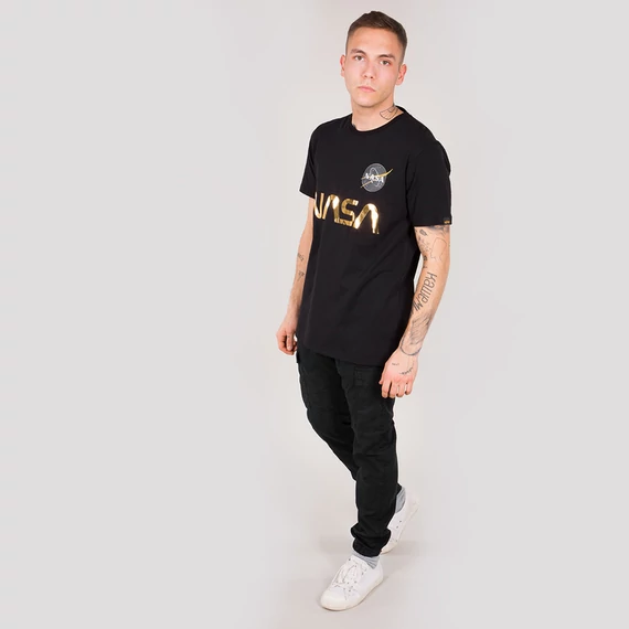 NASA Reflective T - black/gold