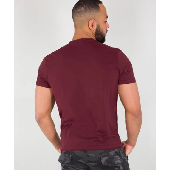 Basic T Small Logo - burgundy