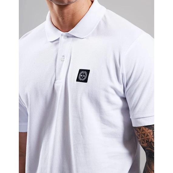 Embroidered Siren Polo Shirt - white
