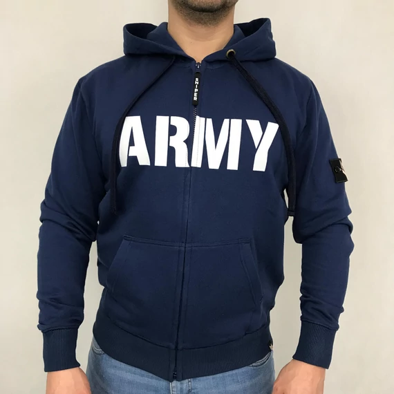 Army Zip Hoody - navy