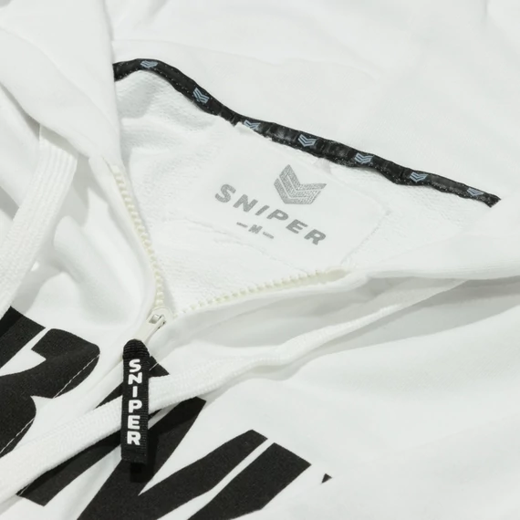 Army Zip Hoody - white