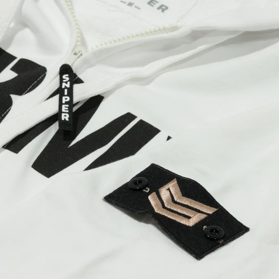 Army Zip Hoody - white