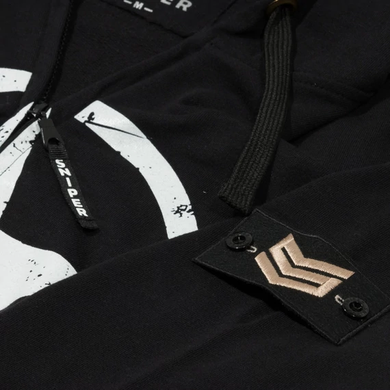 Star Zip Hoody - black