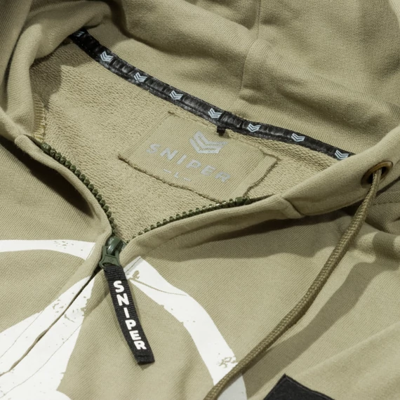 Star Zip Hoody - olive