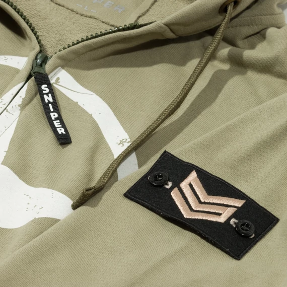 Star Zip Hoody - olive
