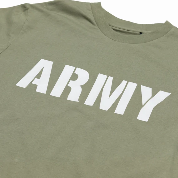 Army T - olive/white