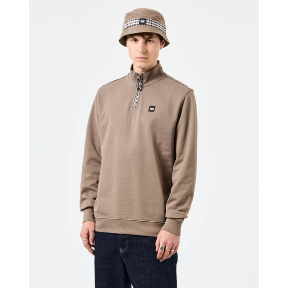 Matisa Quarter Neck Sweatshirt - mocha brown