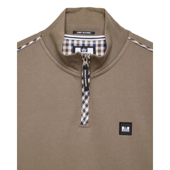Matisa Quarter Neck Sweatshirt - mocha brown