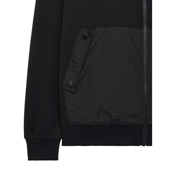 Daponte Zip Through Hoodie - black