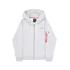 Back Print Zip Hoody - pastel grey melange