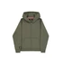 Label Zip Back Print Hoodie - dark olive