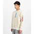 Alpha Reflective Print Sweater - vintage white