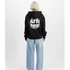 Logo Back Print Hoodie Women - black