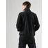 Full Zip Mixed Media Sweat - jet black