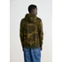 Back Print Zip Hoodie - olive camo
