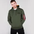 Red Stripe Hoody - dark green