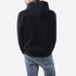Basic Hoody Rainbow Reflective Print - black