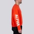 Sleeve Print OS Sweater - atomic red