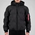 Hooded Logo Puffer - black