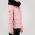 Hooded Puffer Alpha Woman - silver pink