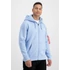 Back Print Zip Hoody - light blue