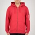 Back Print Zip Hoody - mars red