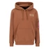 Back Print Hoody - hazel brown
