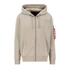 Back Print Zip Hoody - vintage sand
