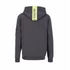 Red Stripe Hoody - vintage grey