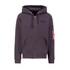 Back Print Zip Hoody - plum