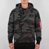 Back Print Hoody Camo - black camo