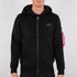 Back Print Zip Hoody - black