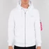 Back Print Zip Hoody - white