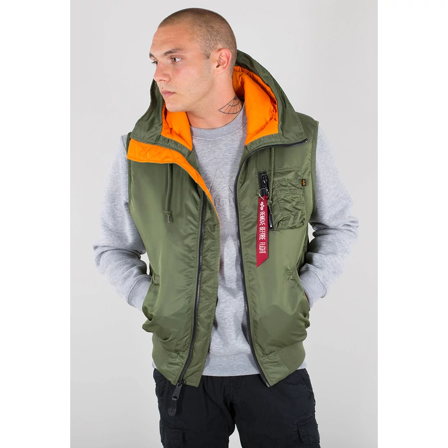 KAKOI SWITCH HOODED MA-1 / SAGE GREEN（Sage Green 64151 COTTON  